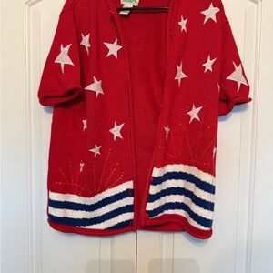 Quacker Factory Vibrant Red Knit Sweater